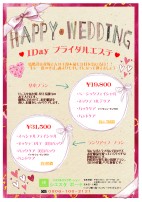 1DAYブライダルエステプラン(赤)H24.1 1DAYブライダルエステプラン(赤)H24.1